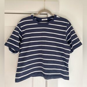 AYR Practice Tee - navy and white stripe